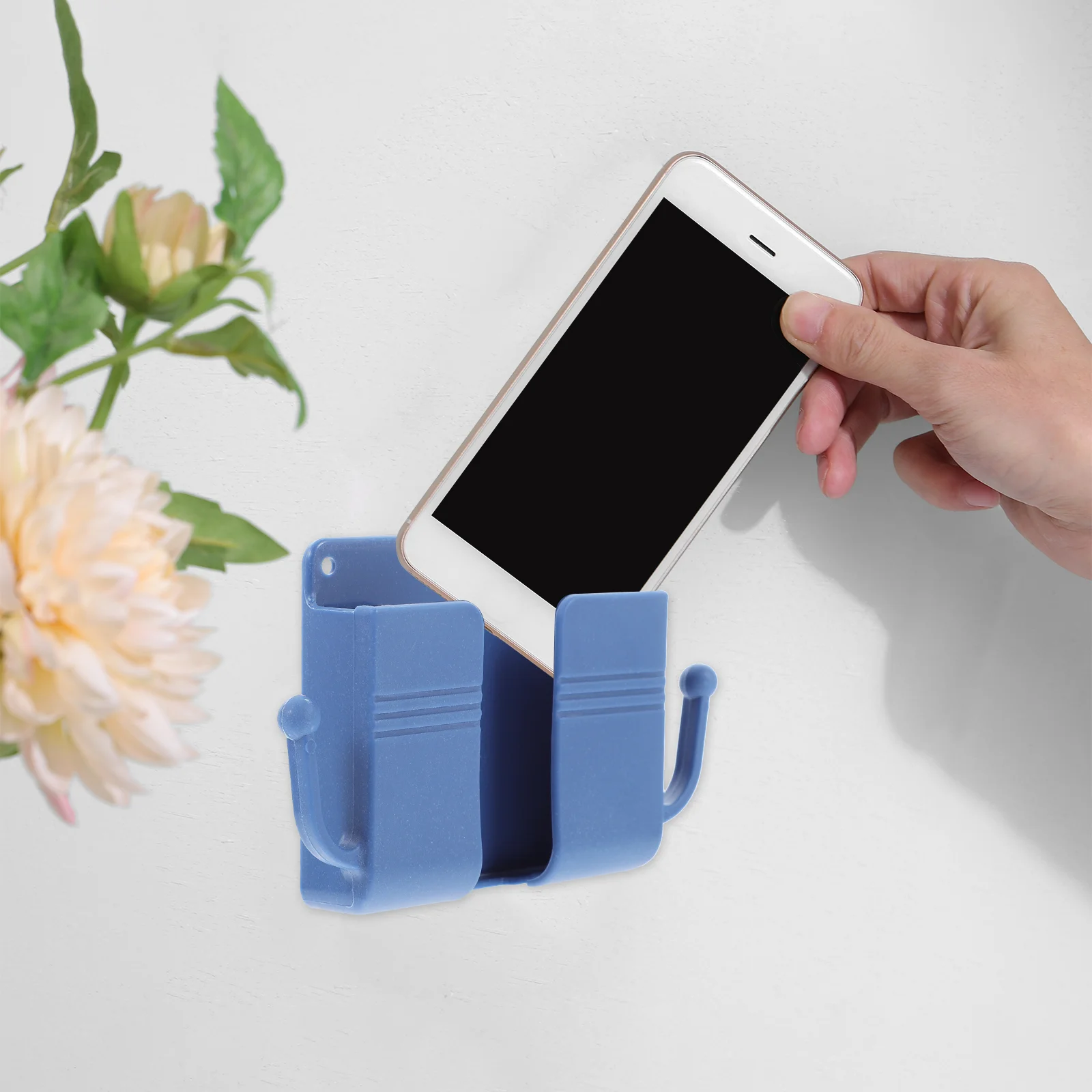 5 Pcs Remote Control Storage Box Convenient Controller Holder Bedroom Accessory Hanger Sturdy Stand Wall Hanging Plastic Shelf