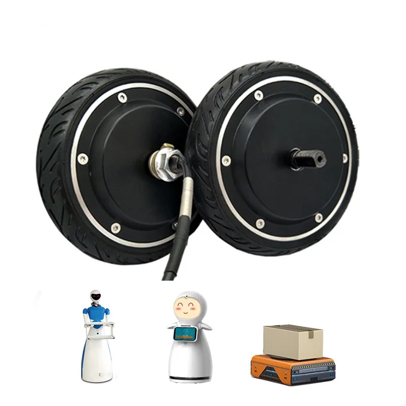 ZLTECH CE 6.5inch 250W 24V 500RPM 100kg Load Gearless Scooter Brushless AGV Robotics DC Drive Wheel Hub Motor