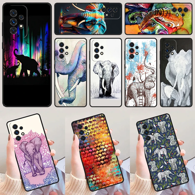 

Elephant Theme Print For Samsung Galaxy A52 A72 A73 A20e A21S A50 A70 A11 A12 A42 A31 A40 A51 A71 A32 A80 A91 Phone Case