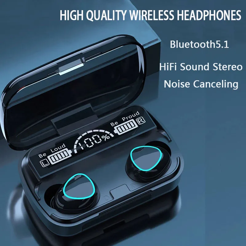 

M10 TWS Bluetooth V5.0 Headphones LED Display Wireless Earphones With Microphone 9D Stereo Sports Waterproof Earbuds Headsets