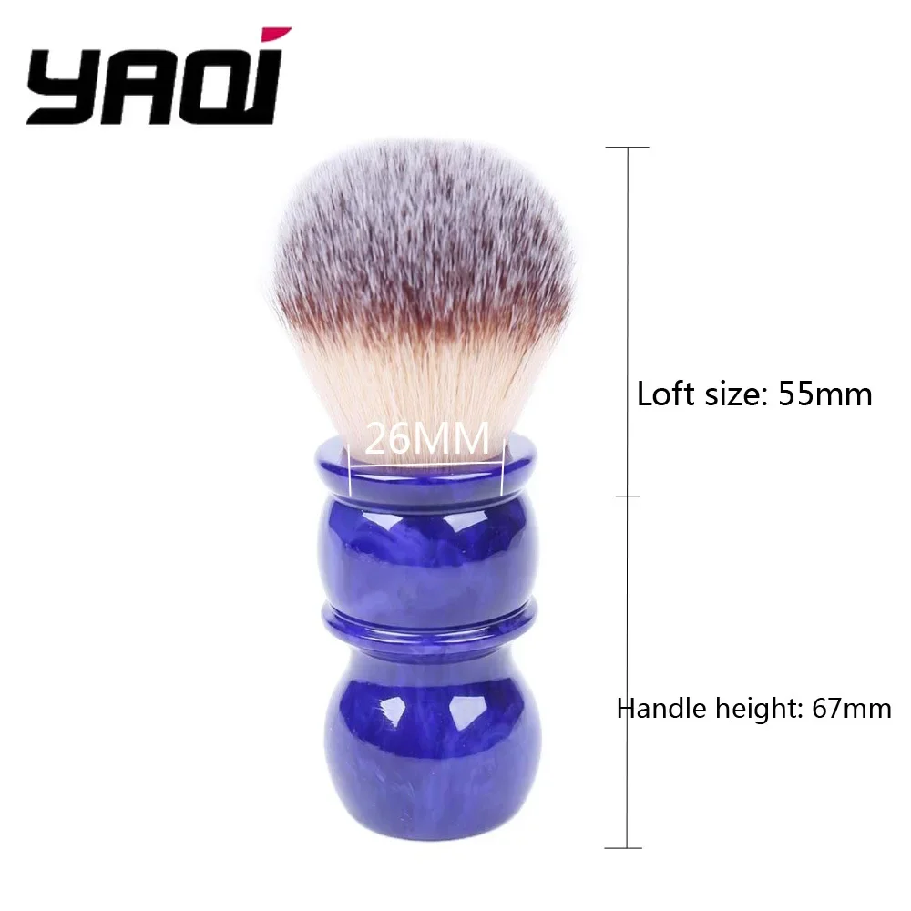 فرشاة حلاقة يكي 26 ملم للرجال مع عقدة نايلون شعيرات ناعمة للعناية باللحية أداة تهذيب الشعر لصيانة شعر الوجه بشكل سلس