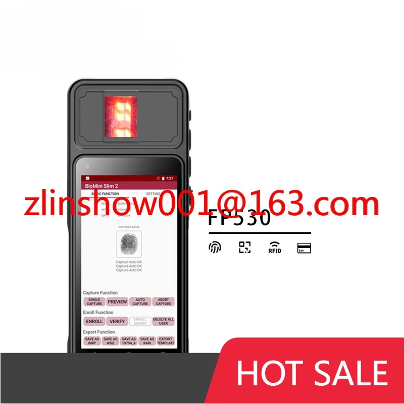 FAP30 بصمة الباركود WIFI 4G SMS USB محطة الدفع Blue1tooth Pos جهاز 5 بوصة أندرويد أقراص الوجه FP530