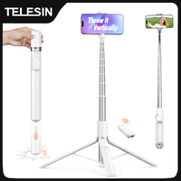 TELESIN Auto-Opening Tripod Selfie Stick 1.7M 360° Rotation Adjustable selfie stick Wireless Remote Control For Smart Phone