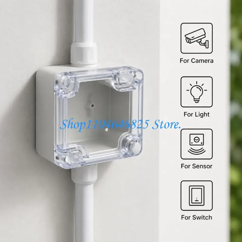 Electrical Wiring Case with Clear Top Outdoor Cable Protecting Junction Box