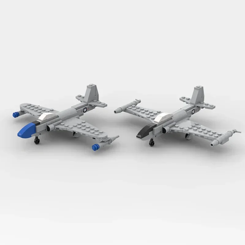 Moc Building Blocks Military Series 1:72 Scale P-80 & T-33 Shooting Star Model Aircraft Bricks DIY Assembly Fighter Toys Gifts