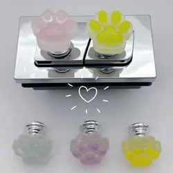 Cute Luminous Toilet Press Nail Protector Push Switch Toilet Button Glow in The Dark Cartoon Water Tank Buttons Women