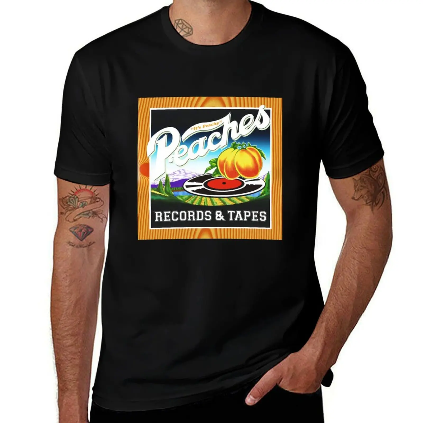 

Peaches Records Tapes T-Shirt g man t shirts for men men t shirt cotton 100% T-Shirt