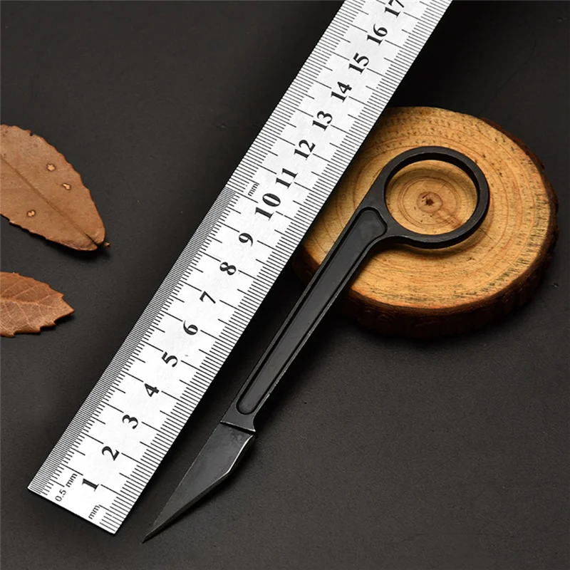 Mini couteau de cou d'extérieur F-T avec porte-clés K, couteaux Pokcet de survie tactique, outil de sauvetage de Camping