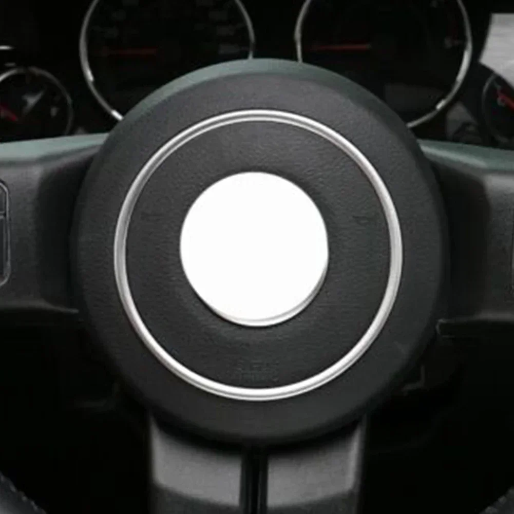 Exquisite Silver Steering Wheel Center Trim Ring For Jeep For Patriot For Grand For Cherokee Car Left Front Center Decor Ring