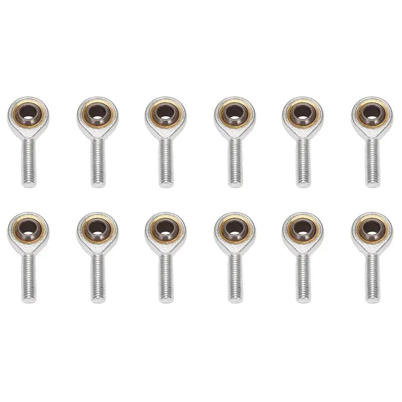 Happy Too.12Pcs M10 X 1.5 Male Rod End Rose Joint Right Hand Thread 10Mm Metric Bronze SA10