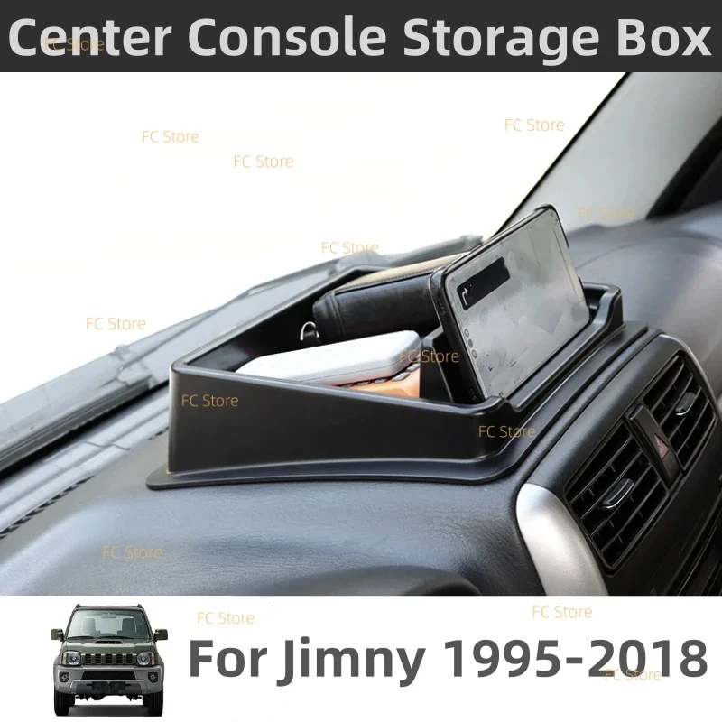 Per Suzuki Jimny 1998-2018 JB33 JB43: Scatola portaoggetti per console centrale cruscotto auto, supporto telefono, accessori interni