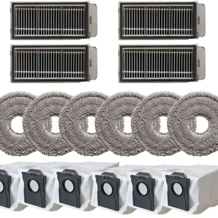 4 Filters 6 Mops 6 Dust Bags Replacement Kit For Dreame X50s Pro Master Matrix10 Ultra Robot Vacuum Cleaner Parts Accessories