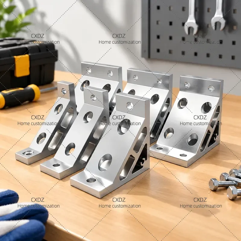 Thickened Extrusion Angle Aluminum Reinforced Bracket for G306 G408 4510 5010 Aluminum Profile ABC01-80B Series