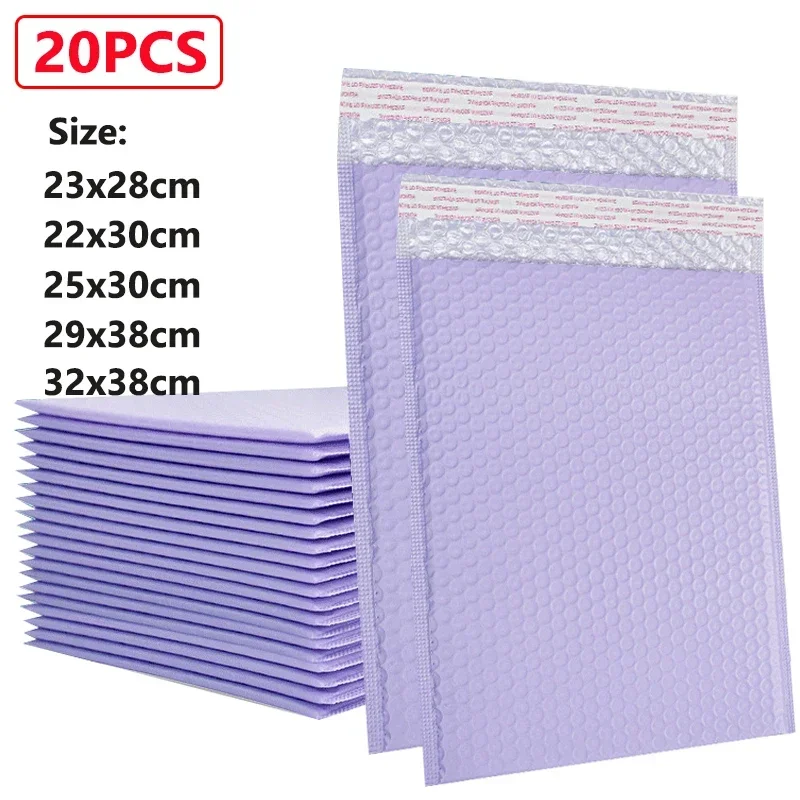 

20pcs Purple Bubble Mailers Bubble Padded Mailing Envelopes Mailer Poly for Packaging Self Seal Shipping Bag Bubble Padding Bags