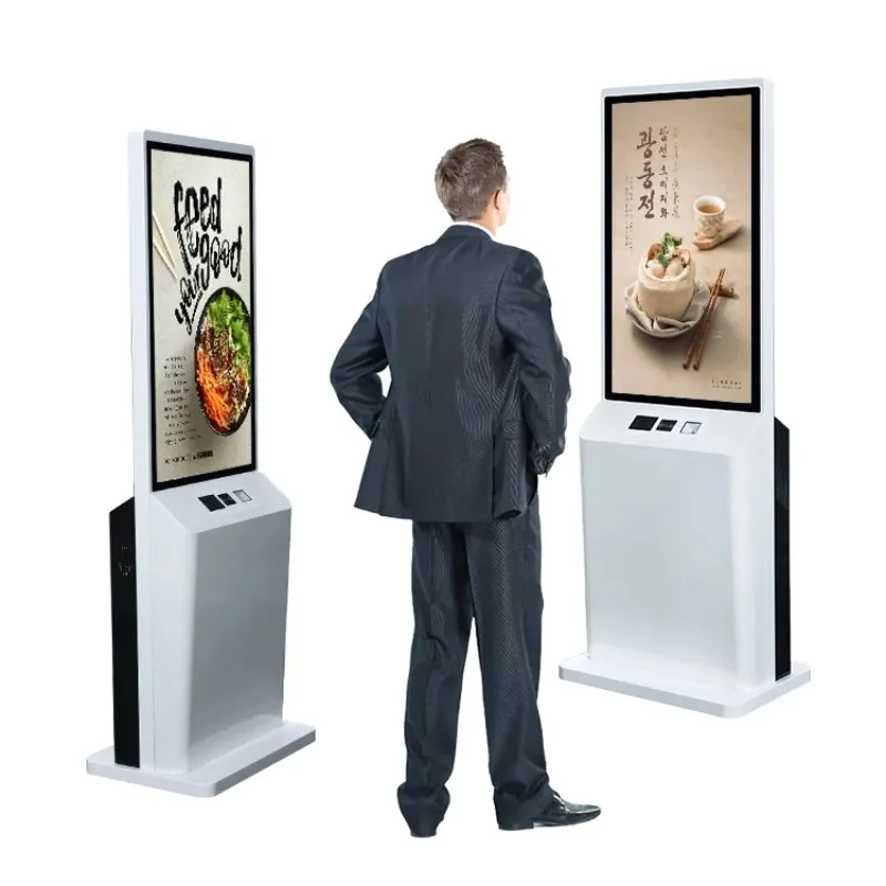Custom Kiosk Manufacturers 43 Inch Free Standing Ordering Payment Kiosk Machine For Supermarket