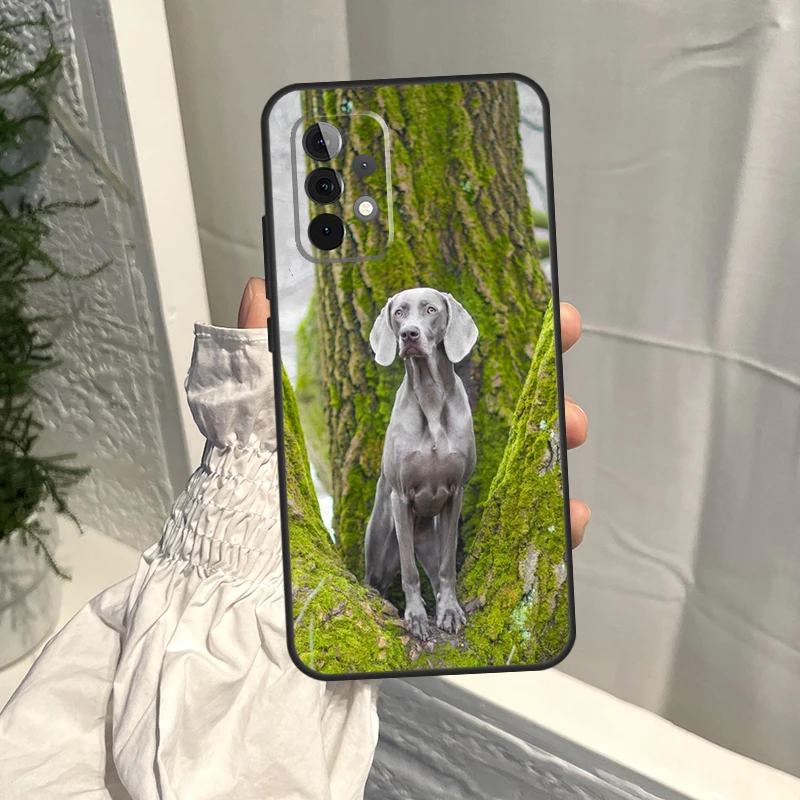Weimaraner 개 케이스, 삼성 갤럭시 A54 A34 A51 A71 A31 A11 A73 A53 A33 A13 A52 A32 A12 A14 A21S 커버