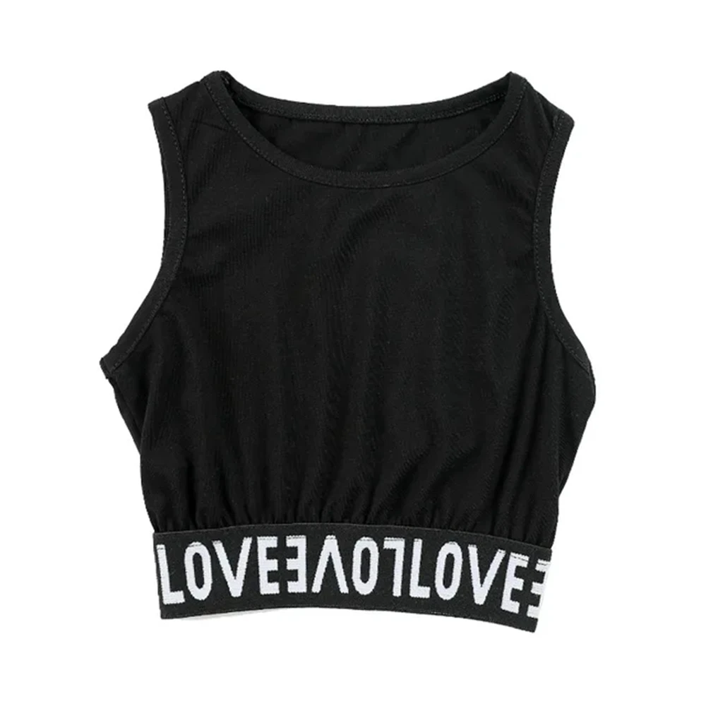 Hip Hop Girls Tank Top Underwear Kids Cotton Crop Top Street Dance Teen Vest Child Stage Camisole Jazz Streewear Clothes Costume