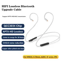 Earphones Cable Bluetooth 5.0 QCC3034 APTX HiFi 0.78mm MMCX UE QDC A2DC IE80 IE40 400pro CVC8.0 Microphone Headphone Cables