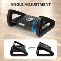 Footrest Pad Adjustable Height Tilt Angle Massage Roller For Office Home Use Under Desk Foot Rest Stool Ergonomic Support