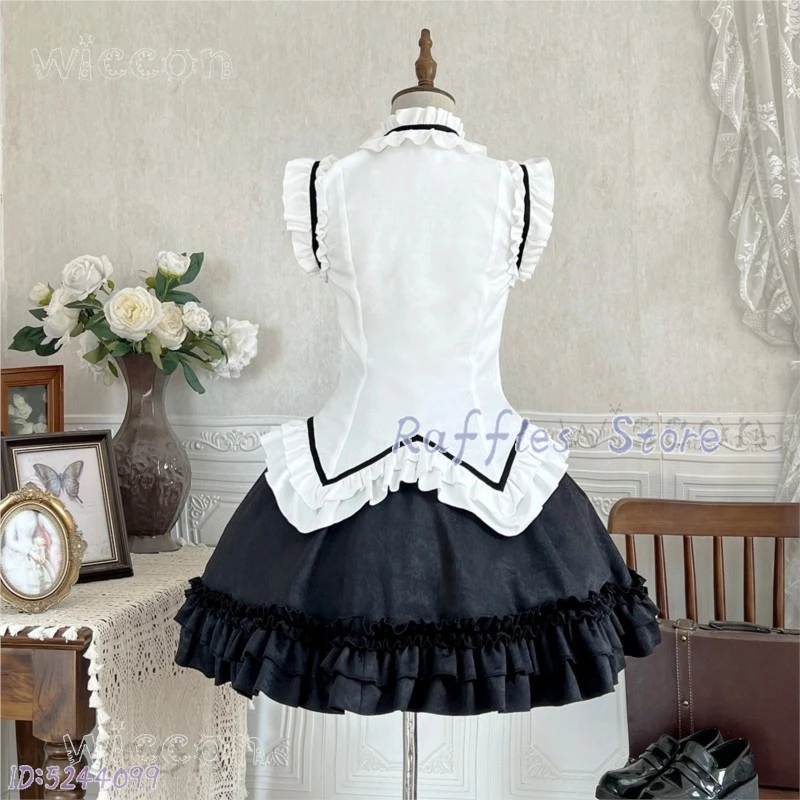 Halloween Original Jirai Kei Lolita Matching Set Blouse + Half Skirt Daily Wear Japanese Fashion Costume Adult anime Cosplay cos