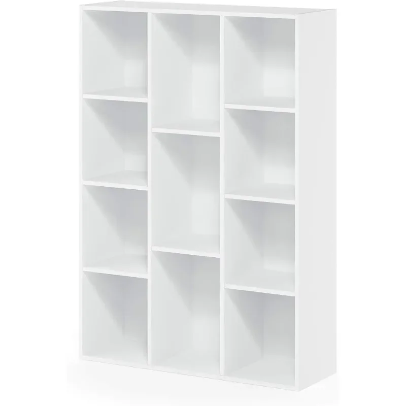 

Bookcase with Storage Drawers for Books, 11-Cube Wood Bookcases for Living Room, Office