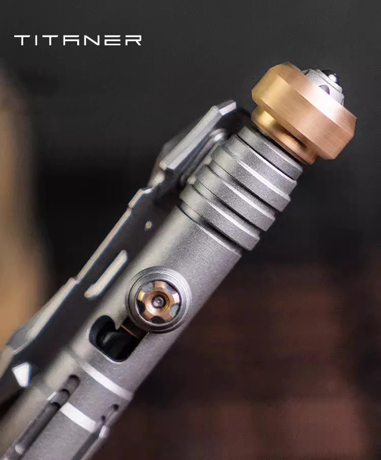 TITANER Titanium Tactical Defensive Pen Signature Skeleton Pen withWindow Breaker EDC Multifunctional Pen