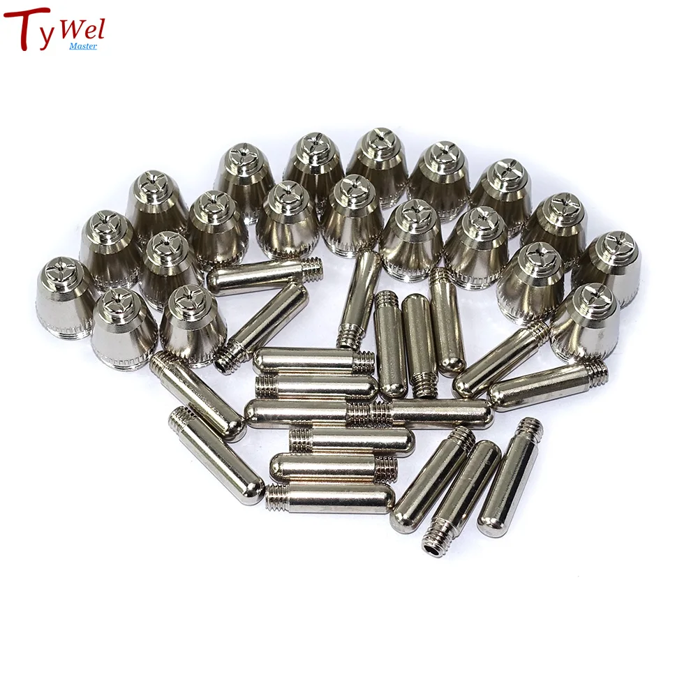 40pcs AG60 Plasma Cutting Torch Consumable SG55 Plasma Cutter Kit 60A AG-60 Plasma Torch Tip Electrode Nozzle