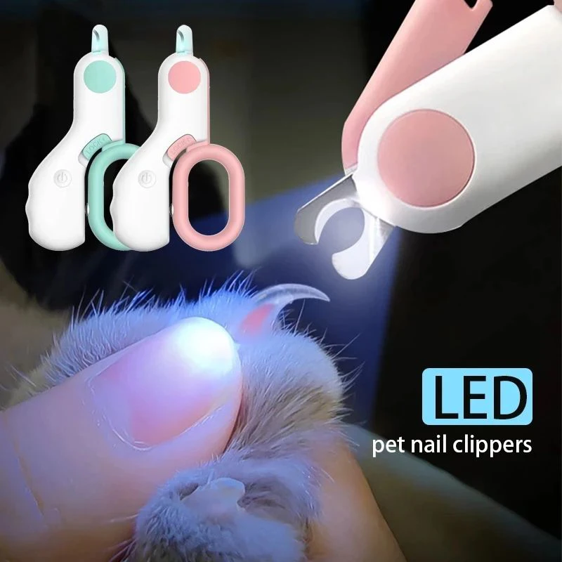 LED-licht Kat Hond Nagelknipper Cutter Professionele huisdierklauwtrimmer met veiligheidsslot Puppy Kitten Dierenverzorging Grooming Tool Kit