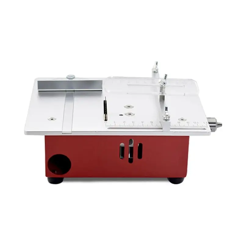 T30 Mini sega da tavolo multifunzionale motore mandrino DC24V sollevabile lama per sega da banco sega circolare fai da te tornio da banco macchina da taglio