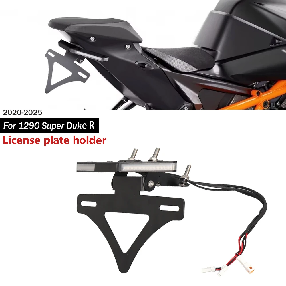 

Motorcycle License plate holder Tidy Short Tail Fender Eliminator Registration bracket kit Fit For 1290 Super Duke R 2020-2025