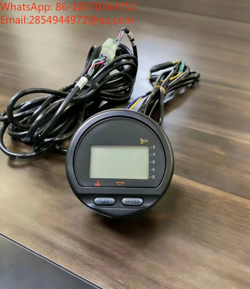 Digital Multifunction Outboard Tachometer Kit Marine Engine RPM Gauge with Strap Wire Harness for Boat Outboard Motor