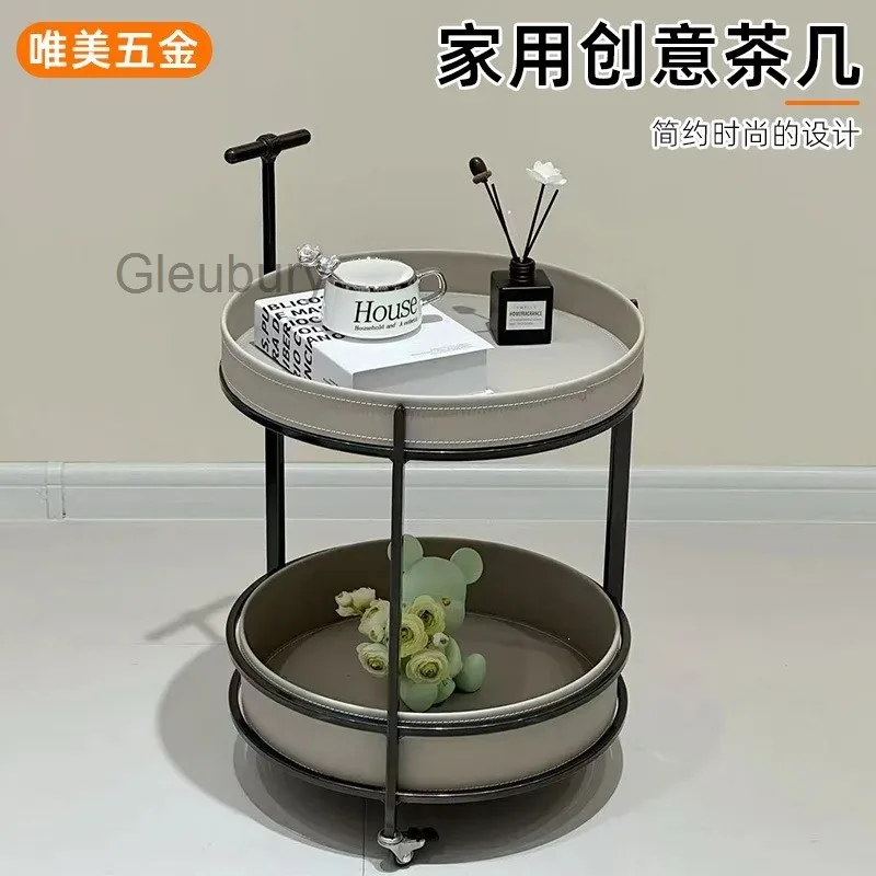 Retro Mobile Salon Trolley Wheels-circular Rotating Salon Trolley Storage Durable Commercial Furniture Սրահ Տրոլեյբուս ZY40TC