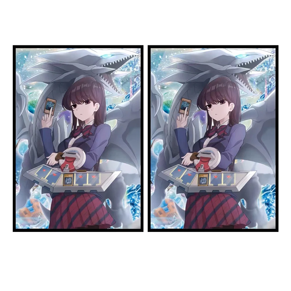 63 x90mm 50PCS Anime Card Sleeves Toploading Trading Card Sleeves protezione per carte di dimensioni giapponesi per YGO