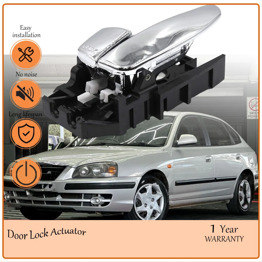 Car Left Interior Door Handle Silver Chrome Inner Handle Compatible With Hyundai Elantra XD Left Driver Side oem 826102D000