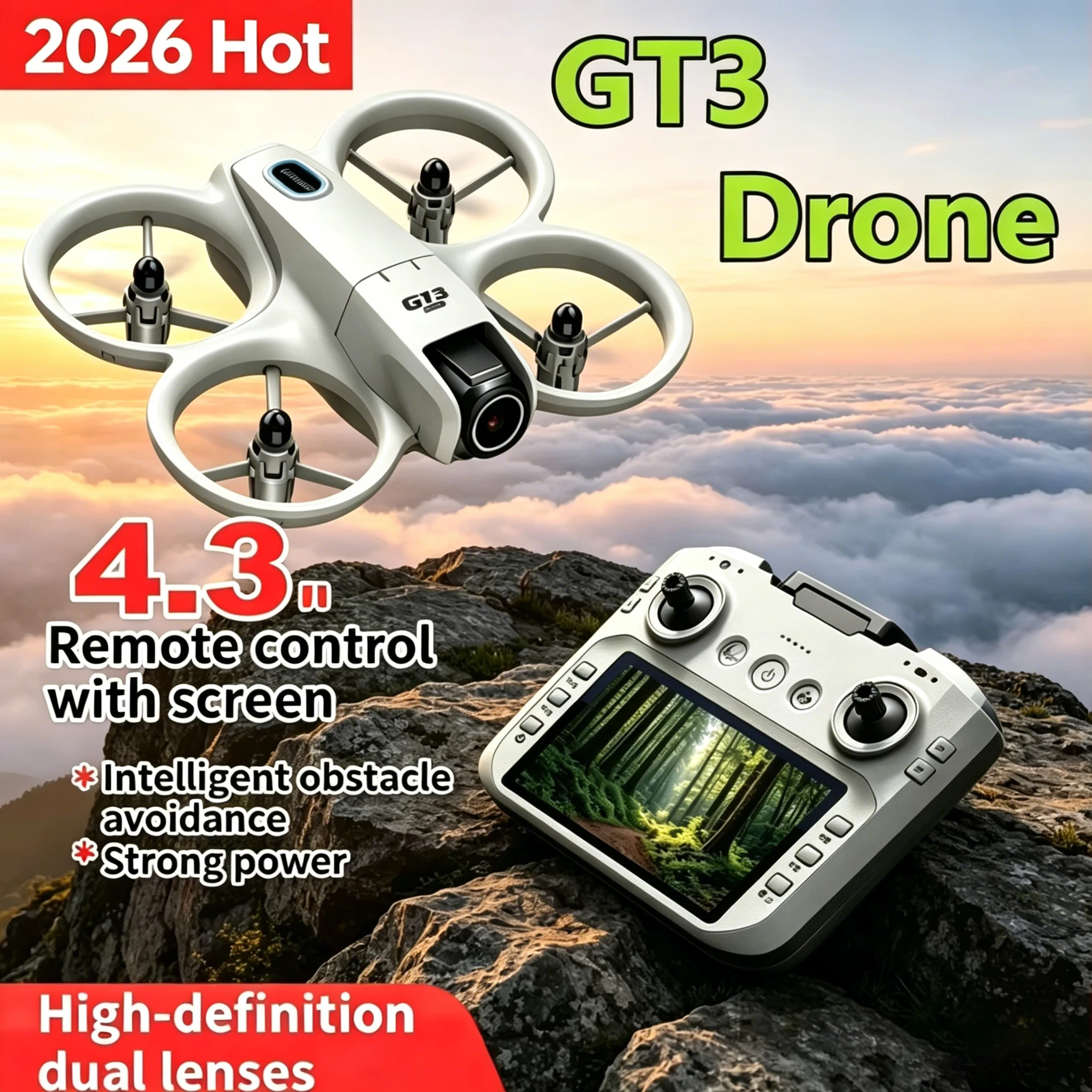 Hot sell  NEW GT3 Drone 8K GPS WIFI Professional HD Dual Camera Aerial Photography Remote Control HD Aircraft Quadcopter UAV Toy