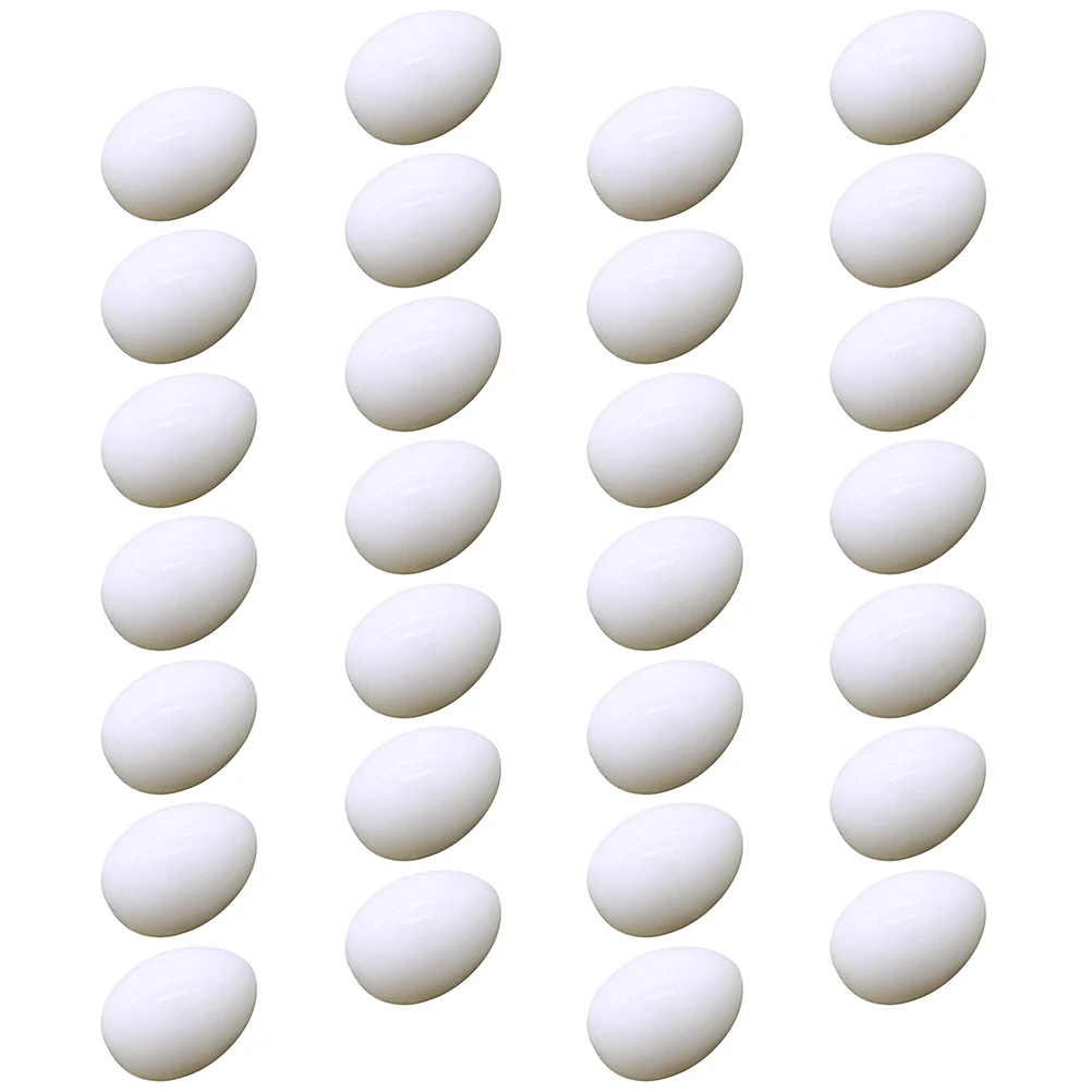 

28pcs Life Like Plastic Plastic Pigeon Fake Pigeon Eggs for Incubation Durable Reusable Dove Eggs Pet Supplies