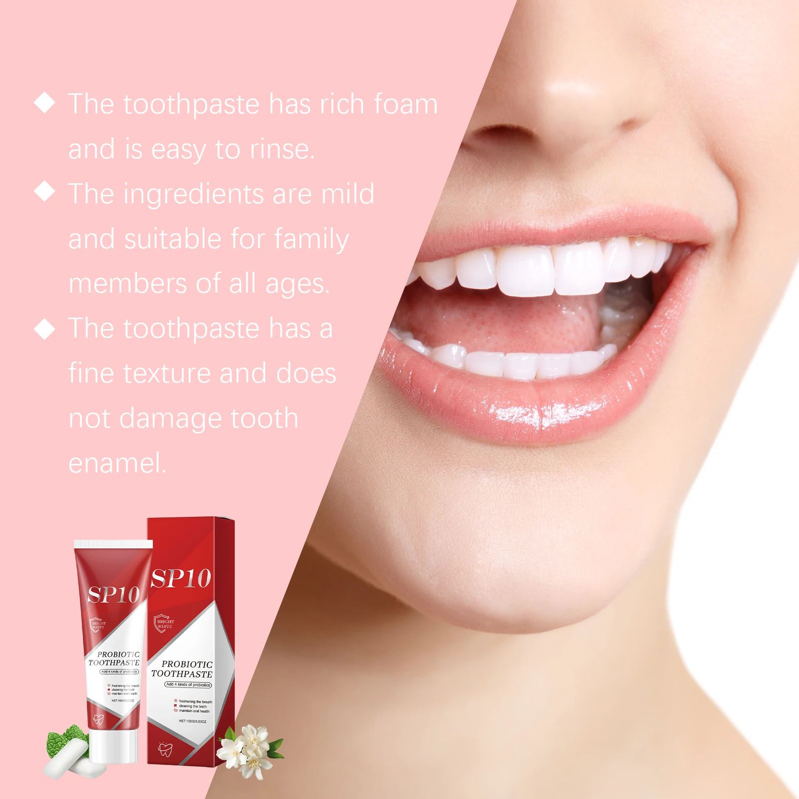 Whitening Toothpaste Dental Stains Removing Prevent Bad Breath Cleaning Refreshing Reduces Plaque Fast Stain Removal Toothpaste