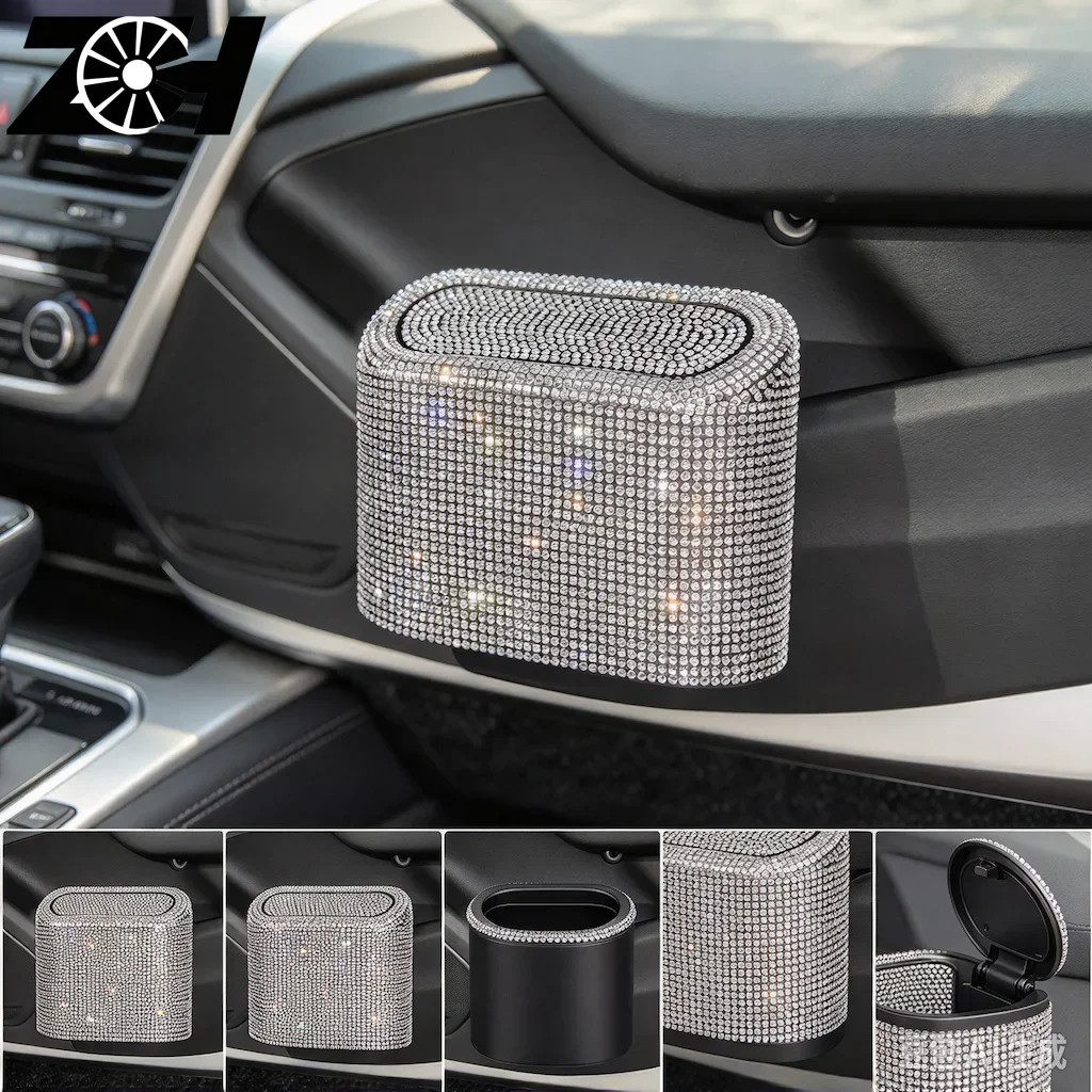 New Portable LED Light Car Ashtray Universal Cigarette Cylinder Holder Car Styling Mini Trash Box