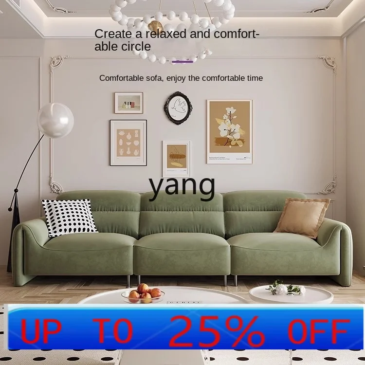 

CX sofa living room simple modern straight row small apartment fabric sofa