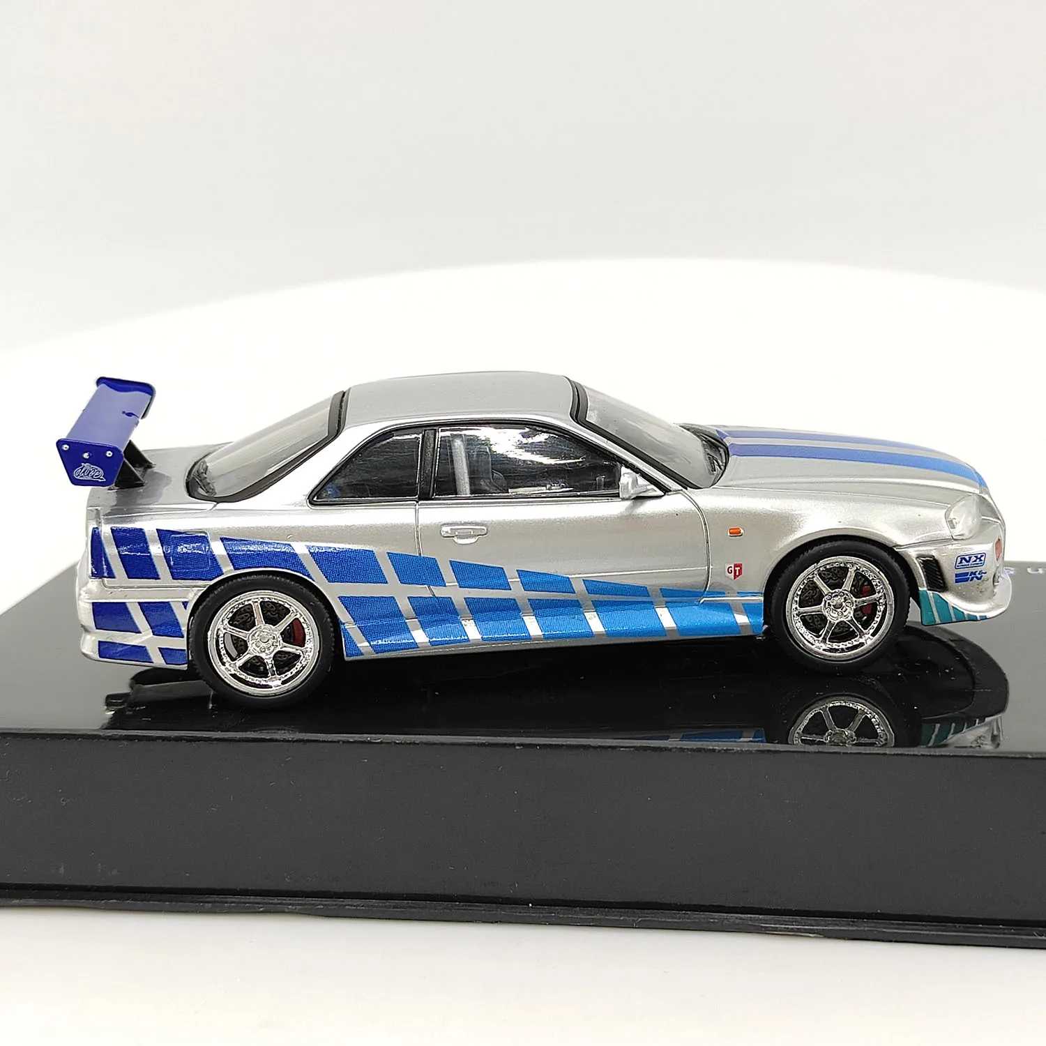 دييكاست IXO 1/43 مقياس نيسان سكاي لاين GT-R R34 سبيكة سيارة نموذج تحصيل لعبة هدية تذكارية العرض #3