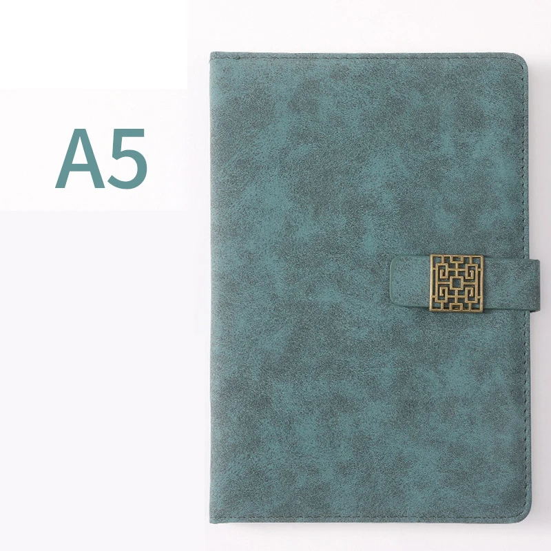 CHEN LIN Retro PU leather A5 Notebook Diary Planner Vintage Window Grilles Magnetic Buckle Note Book Stationery School Supplies