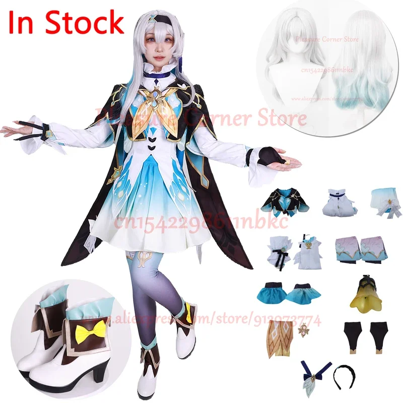 In Stock 2 Version honkai Star Rail Firefly Cosplay Costume Full Set Suits Uniform  Firefly Cosplay Wig Shoes Costume Props