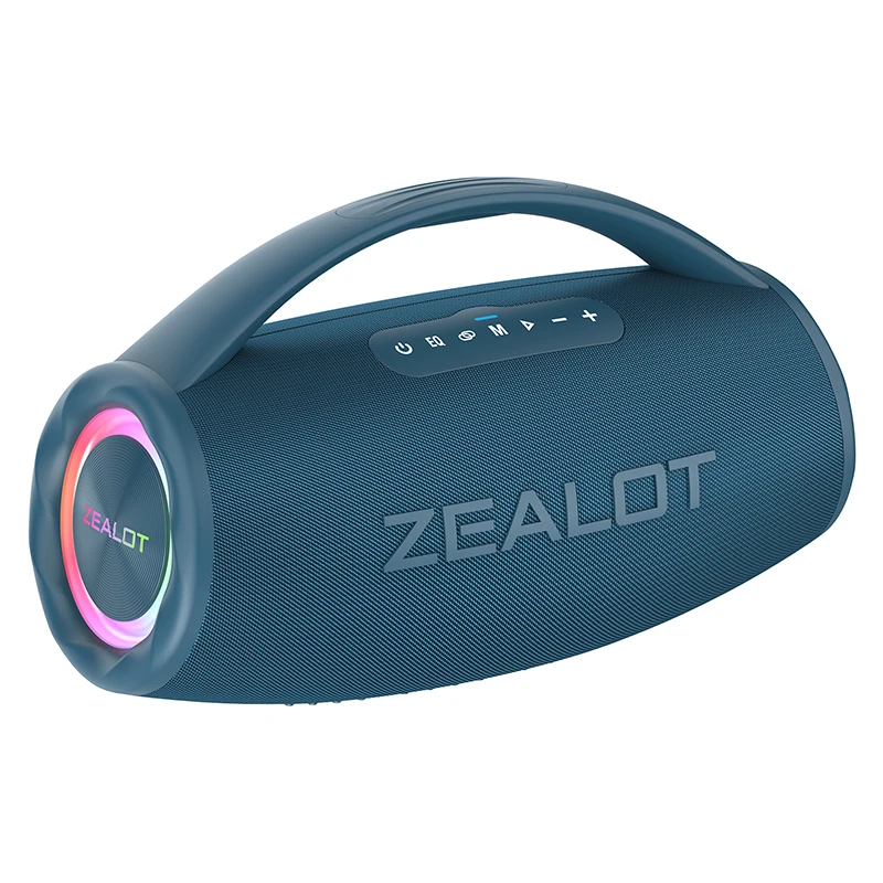 ZEALOT S97 80W Draagbare Bluetooth Speaker Hoog Volume Waterdicht 16000mAh Draadloze TWS Subwoofer Ondersteunt USB/TF/AUX RGB Licht.