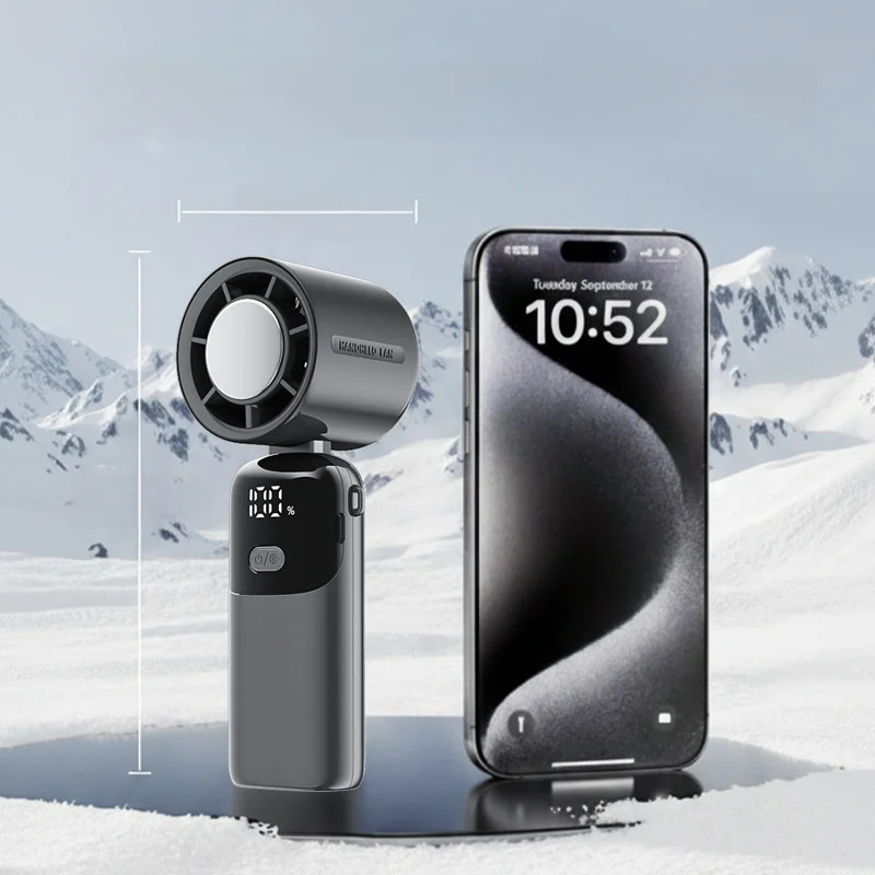 新しい-s9-ハンドヘルドファン-usb-ファン高風力ダブルバッテリー長時間スタンバイ屋外ウエストバッグアイスコンプレスデジタルディスプレイ