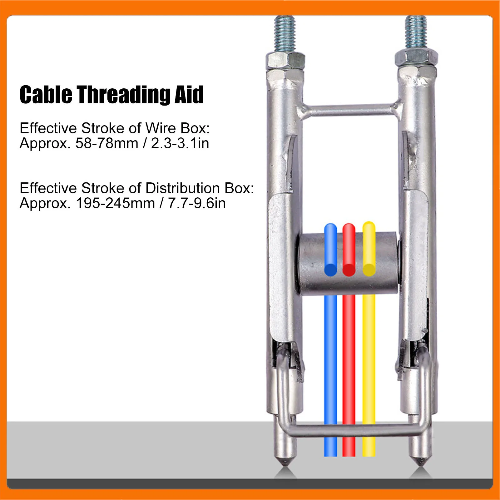 

Cable Threading Aid 45 Steel High Hardness Anti Slip Sawtooth Distribution Box Threading Tool for Electrician Wire Threading Aid