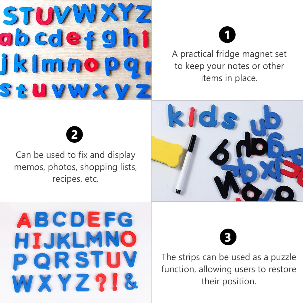 

2Sets Uppercase Letters Magnets Alphabet Magnetic Fridge Magnets Educational Simple Letters for Home Decoration and Preschool