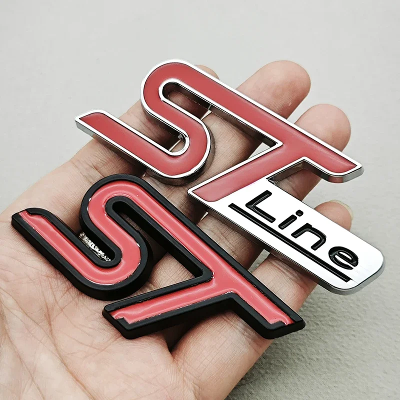 3D Metal Chrome ST STLine Logo Rear Badge Side Fender Emblem For Ford Focus Fiesta MK3 4 7 8 Mondeo Kuga Car Styling Accessories - view 2