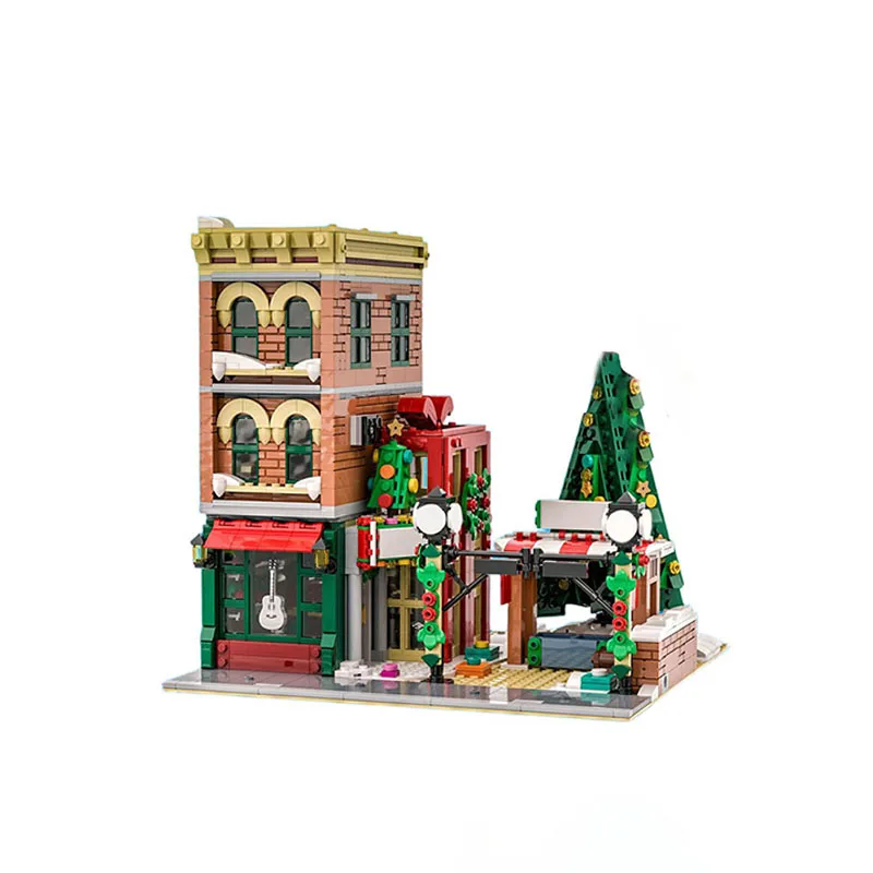 1658PCS MOC 10308 Winter Modular Buildings Cozy, Festive & Interconnectable DIY Model Building Blocks Birthday Toys Gift