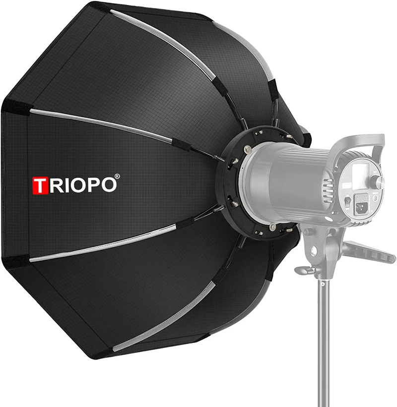 Tripo-90cm 사진 휴대용 Bowens 마운트 소프트박스, 허니콤 그리드 K90 팔각형 우산 Godox Jinbei 스트로브용 야외 소프트 박스