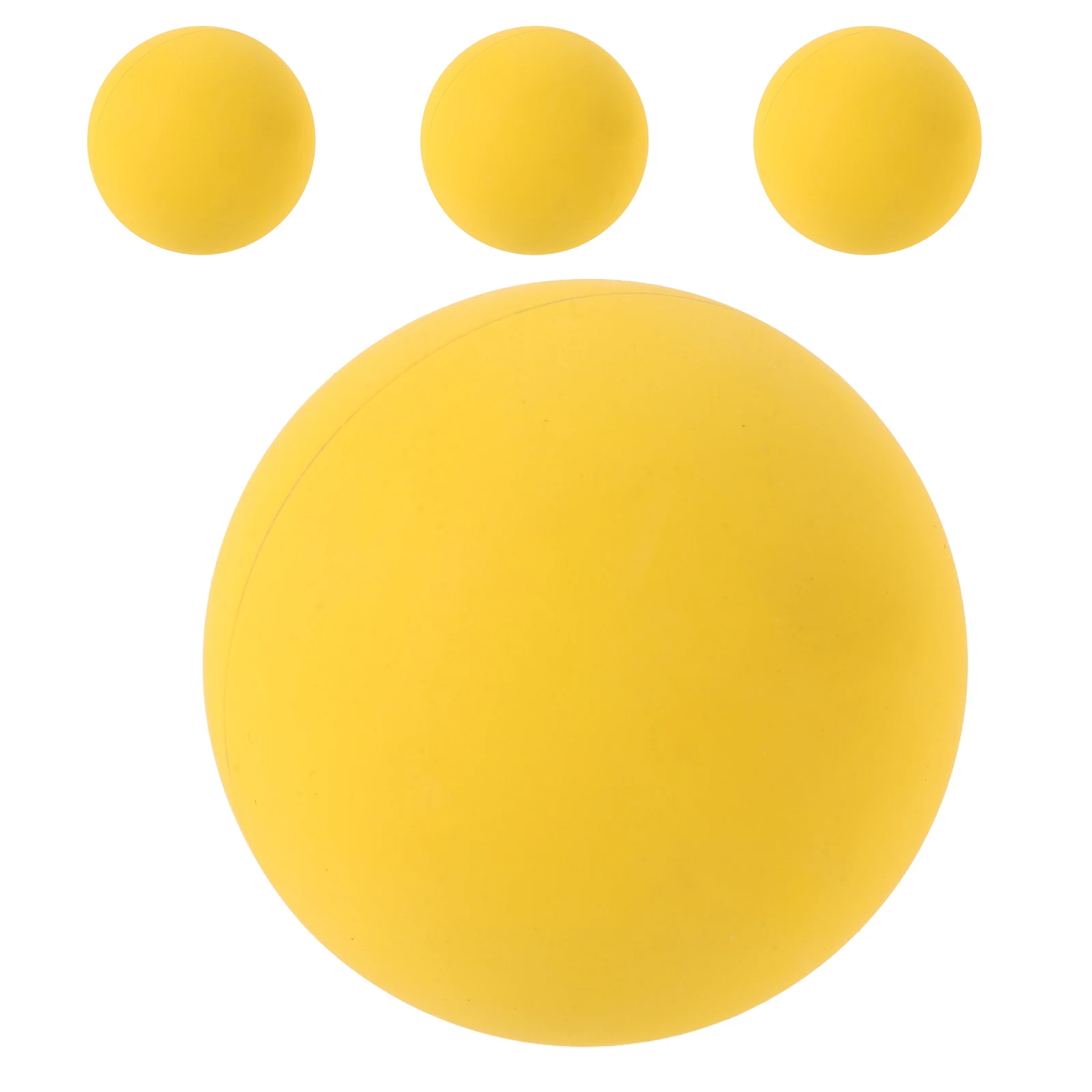 

4 Pcs High Elasticity Training Balls Hollow Mini Bounce Balls for Sports Reaction Professional Yellow Pieces